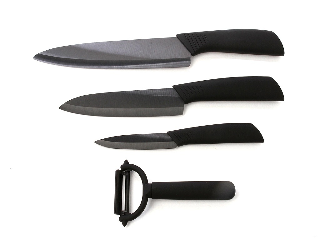 фото Набор кухонных ножей xiaomi huo hou nano ceramic knife black (hu0010)