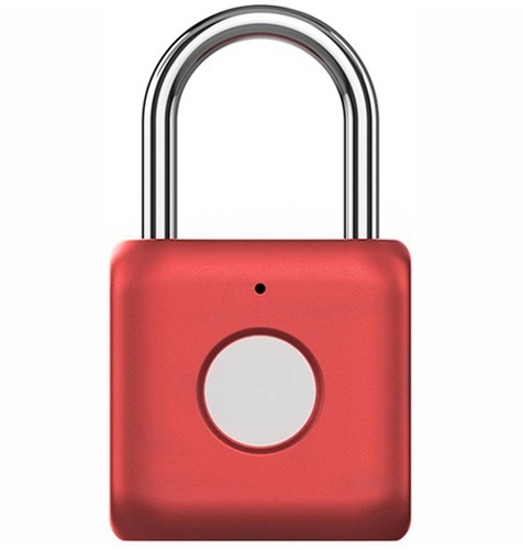 фото Навесной биометрический замок xiaomi smart fingerprint lock padlock yd-k1 red