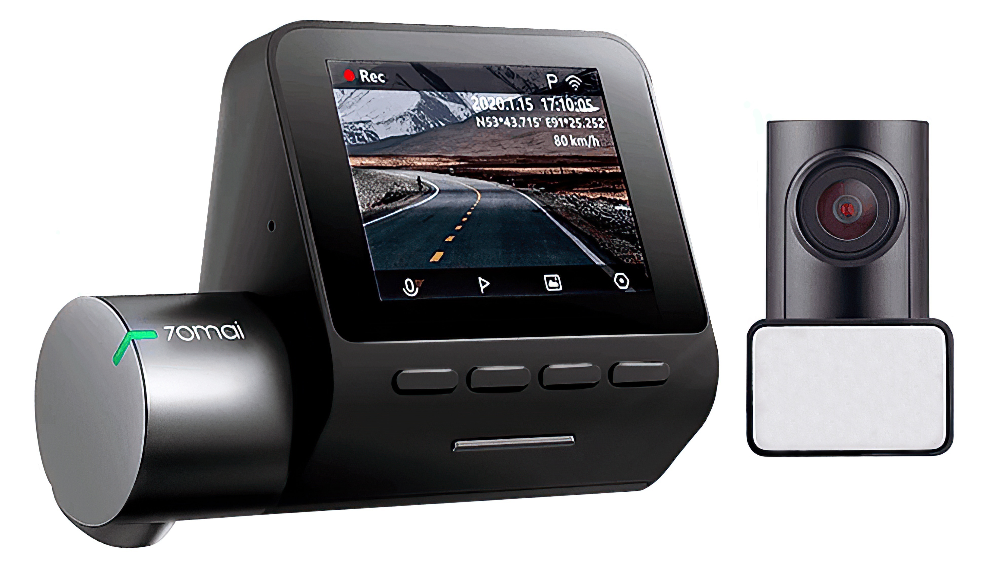 Видеорегистратор Xiaomi 70Mai Dash Cam Pro Plus A500S GPS, Комплект 2 камеры