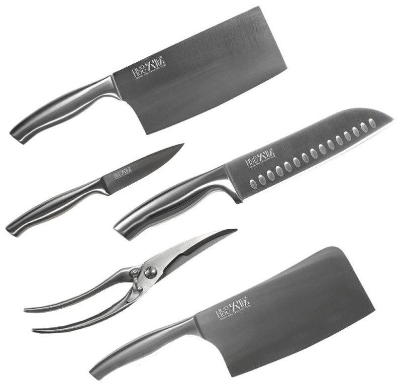 фото Набор кухонных ножей xiaomi huo hou nano knife set (hu0014) (5 предметов, подставка)