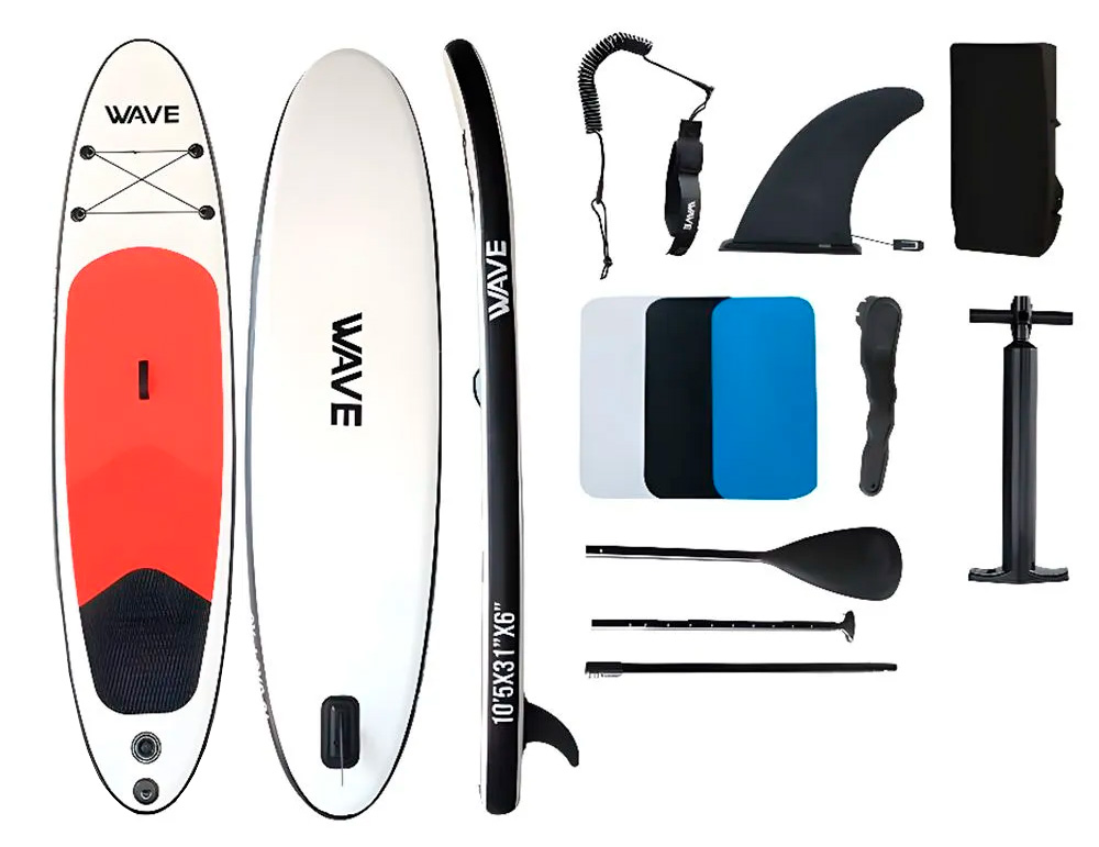 Сапборд Kesser Inflatable SUP Board 320*78*15 Wave White-Red