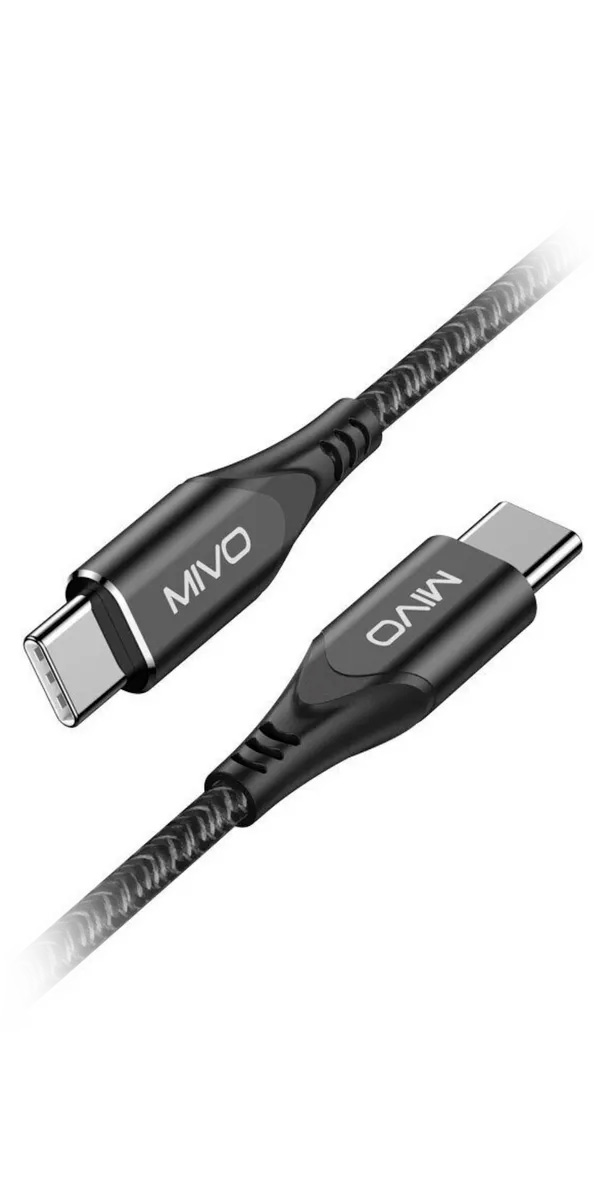 Зарядный кабель Mivo MX-13T 6A 120W Type-C-Type-C 1m