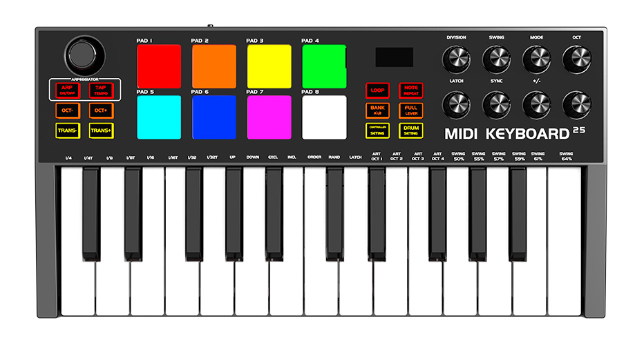 MIDI-клавиатура Xiaomi 25 Keys MIDI Keyboard MD03 клавиатура logitech pop keys heartbreaker rose 920 010718