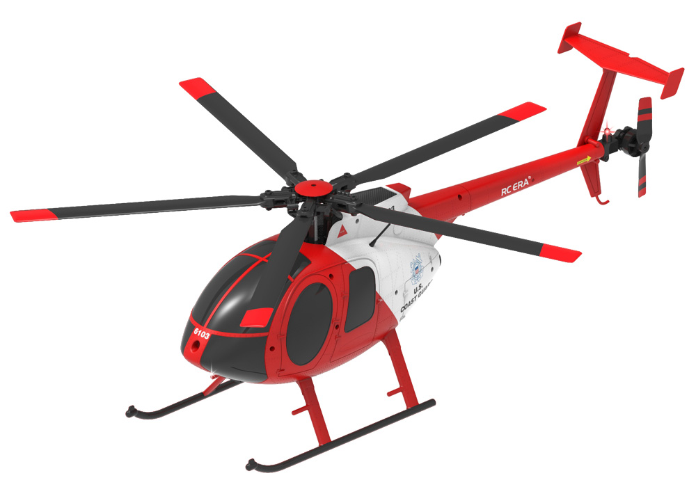 Радиоуправляемый вертолет RC ERA C189 MD500 Gyro Stabilized Helicopter Red/White, Квадрокоптеры 