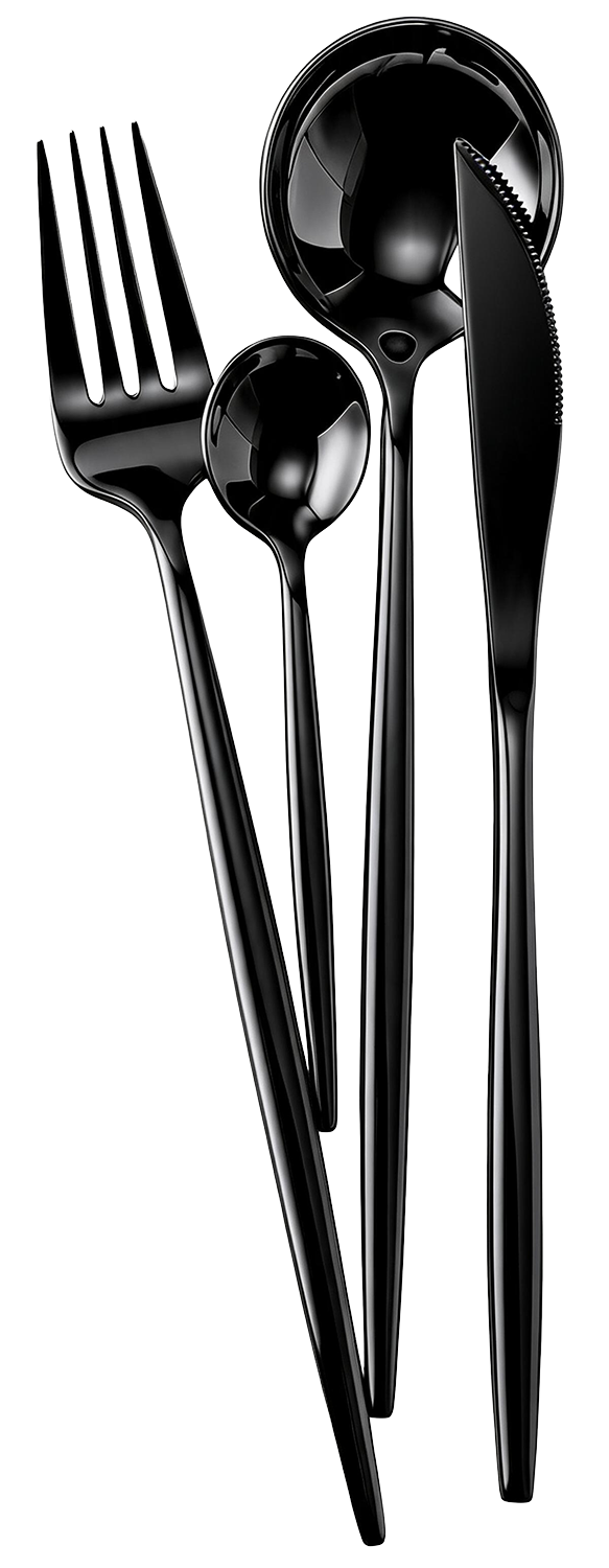 Купить набор столовых приборов Xiaomi Maison Maxx Modern Flatware Set Black