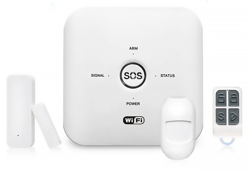 Беспроводная сигнализация CARCAM Tuya Wi-Fi Alarm Kit 22WT охранная сигнализация carcam 4g alarm kit gw2 tuya smart life