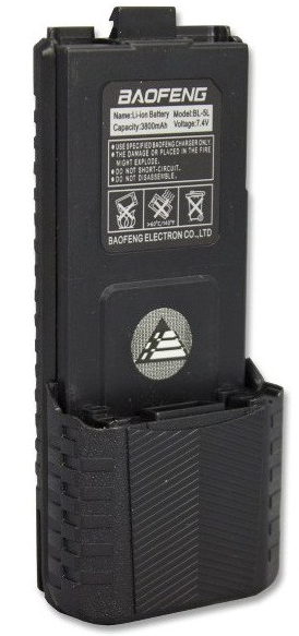 Аккумулятор усиленный BL-5L для рации Baofeng UV-5R 3800 мАч аккумулятор для радиостанции baofeng uv 82 3800mah
