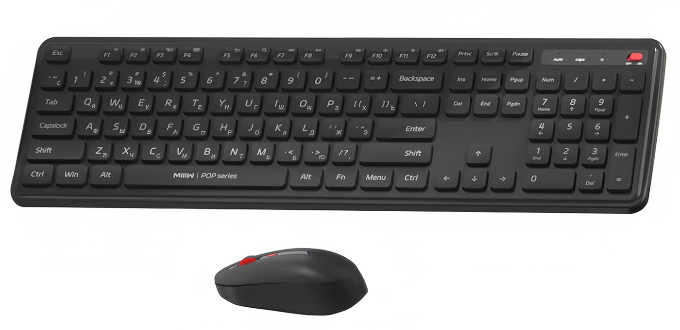 Купить Xiaomi MIIIW Wireless Quiet Keyboard and Mouse Combo Gen 3 (MW24PB03) Black