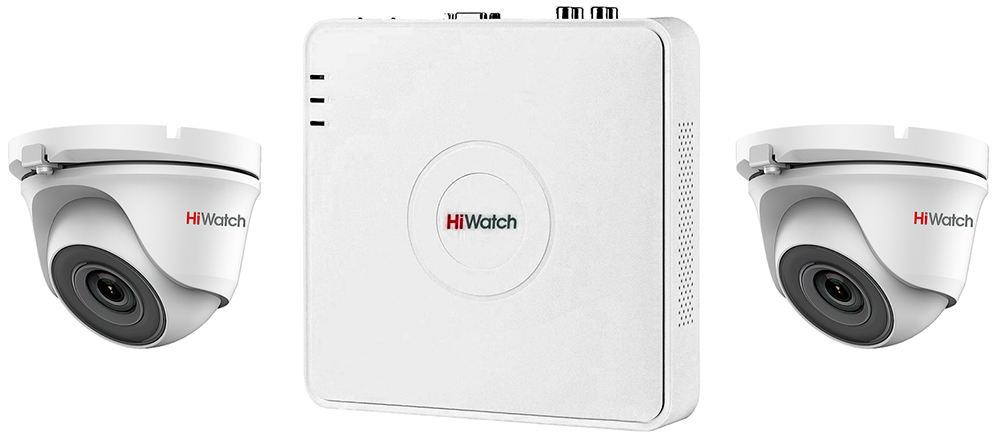Комплект видеонаблюдения HiWatch KIT 2P2D1 2 камеры