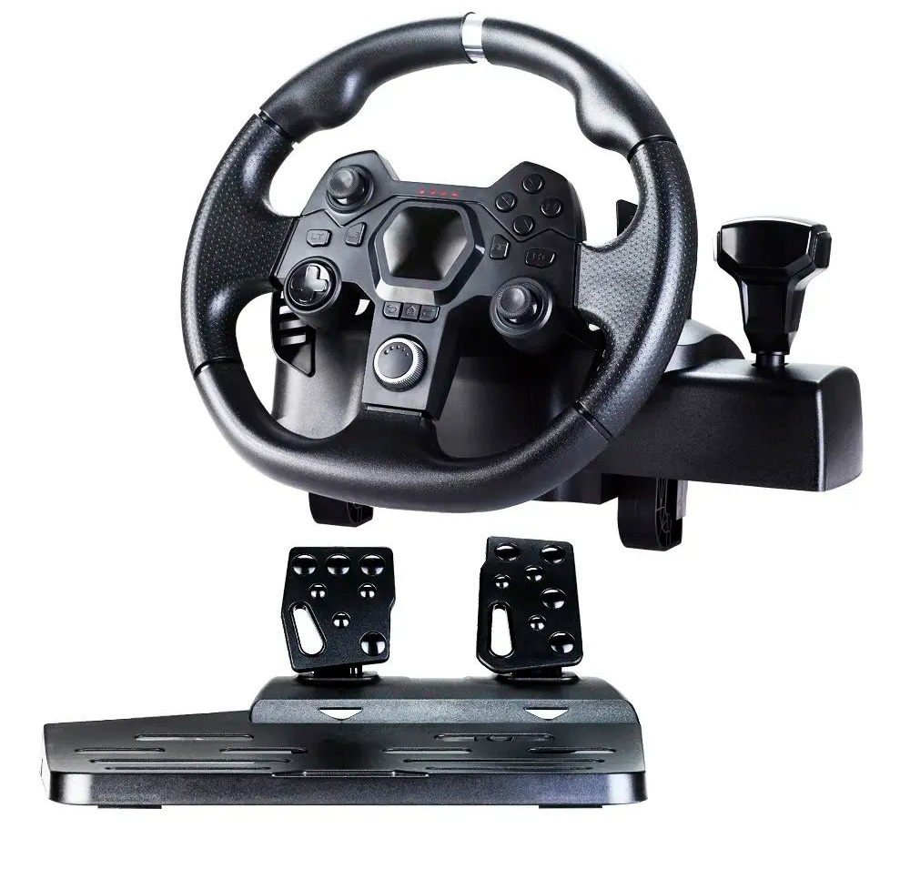 Игровой руль  Kontorland AP7 Apex Predator Racing Wheel Black игровой руль hori руль force feedback racing wheel ab05 001e hr222