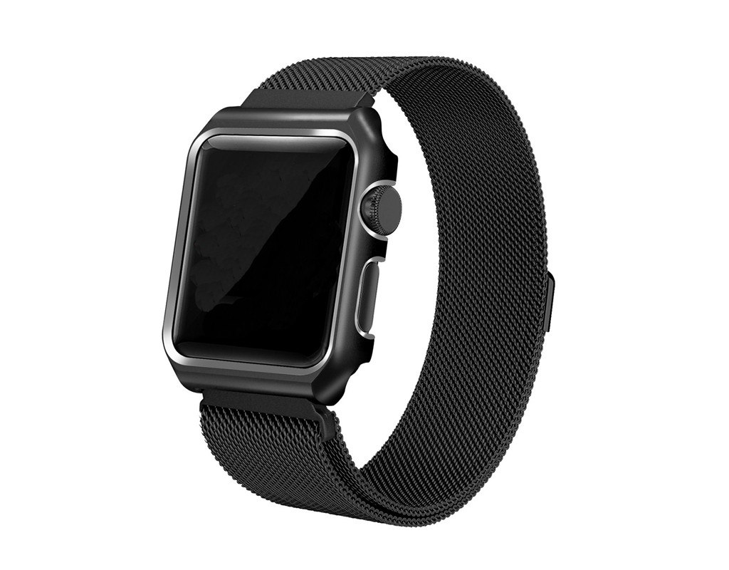 Ремешки на часы цена. Ремешок для Apple watch 42mm. Ремешки для Apple IWATCH 3 42mm. Черные Эппл вотч с металлическим ремешком. Apple IWATCH 4 42mm.
