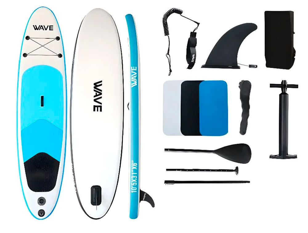 Сапборд Kesser Inflatable SUP Board 320*78*15 Wave White/Blue