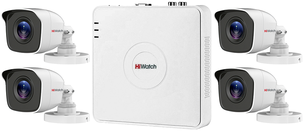 Комплект видеонаблюдения HiWatch KIT 2P4C1 4 камеры