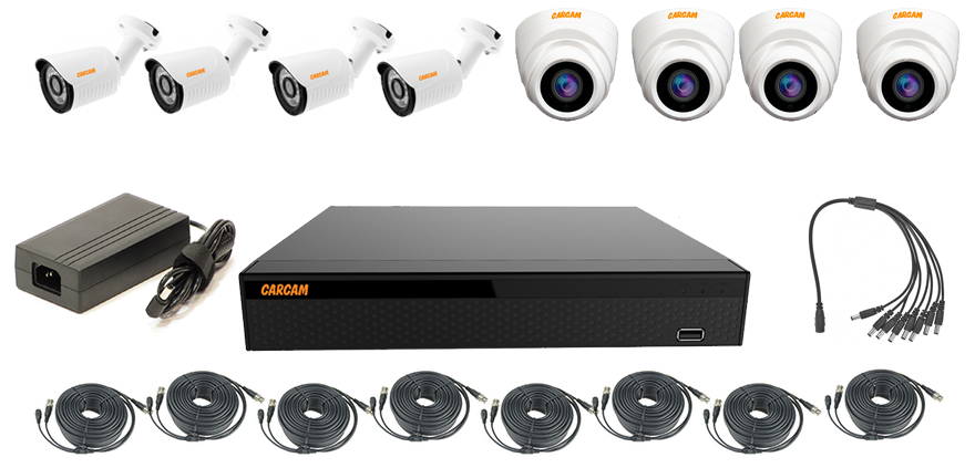 Готовый комплект видеонаблюдения CARCAM VIDEO KIT-7 8 камер