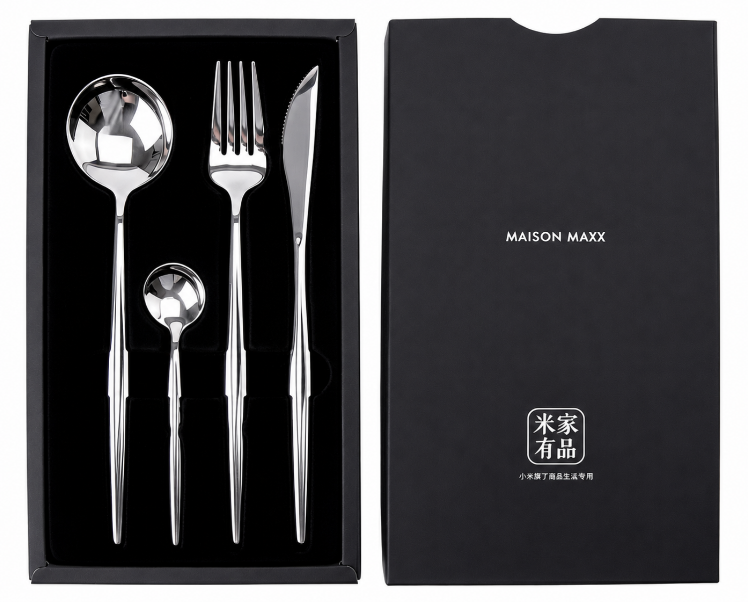 Купить набор столовых приборов Xiaomi Maison Maxx Modern Flatware Set Silver