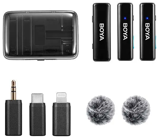 Купить Boya Multi-Compatible 2.4 GHz Dual-Channel Wireless Microphone System (BOYALINK) Black