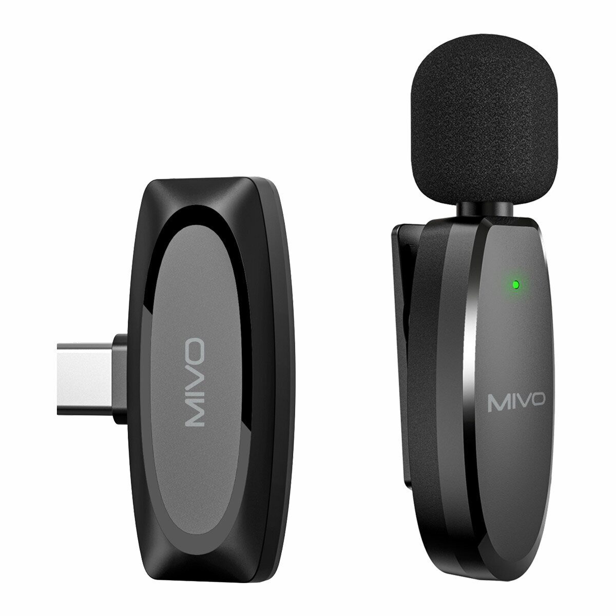 Беспроводной Bluetooth петличный микрофон Mivo MK-610T (Type-C) беспроводной караоке микрофон l 598 9w