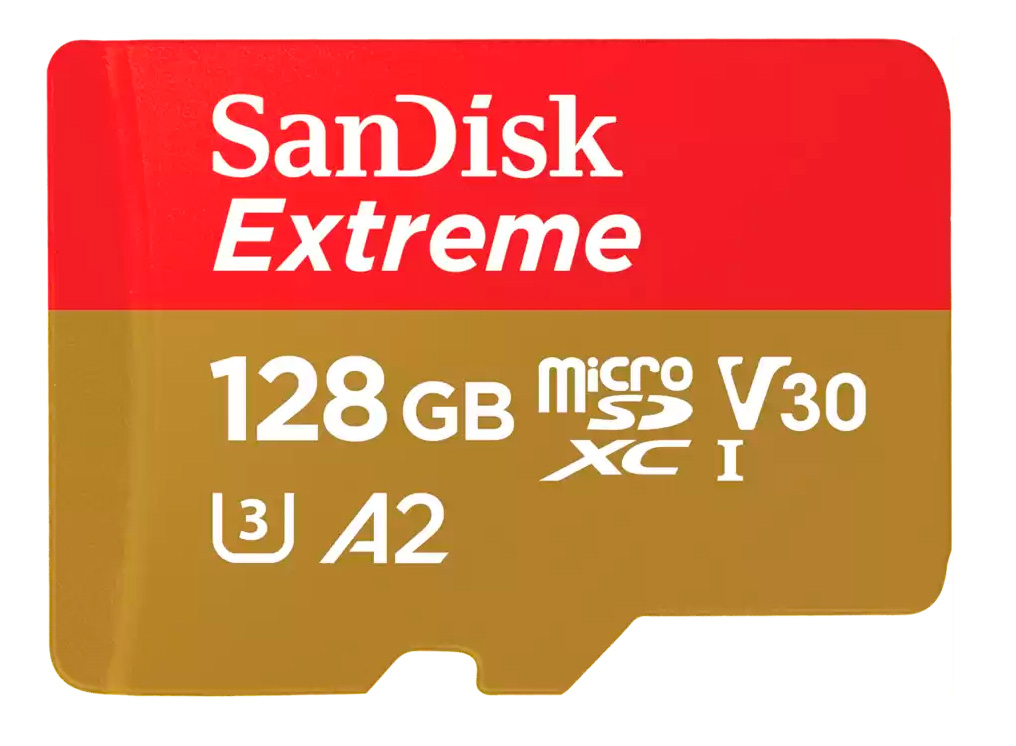 Карта памяти SanDisk Extreme 128GB microSDXC UHS-I (SDSQXAA-128G-GN6MN) карта памяти sandisk extreme microsdxc 128gb uhs i u3 v30 a2 sdsqxaa 128g gn6mn