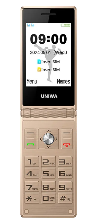 Мобильный телефон UNIWA X28 Gold Uniwa - фото 1