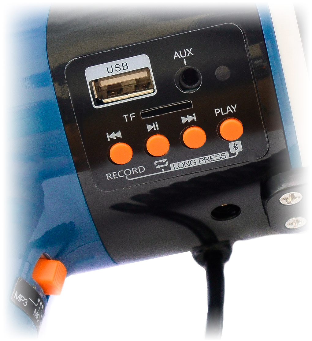 Купить Handheld Megaphone Talk/Siren/Bluetooth/USB/TF/AUX/Rec 100W 2000mAh (109U)