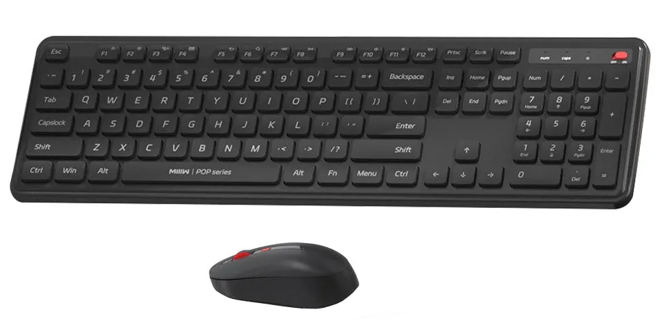 

Комплект беспроводной клавиатуры и мыши Xiaomi MIIIW Wireless Quiet Keyboard and Mouse Combo Gen 3 (MW24PB03) Black