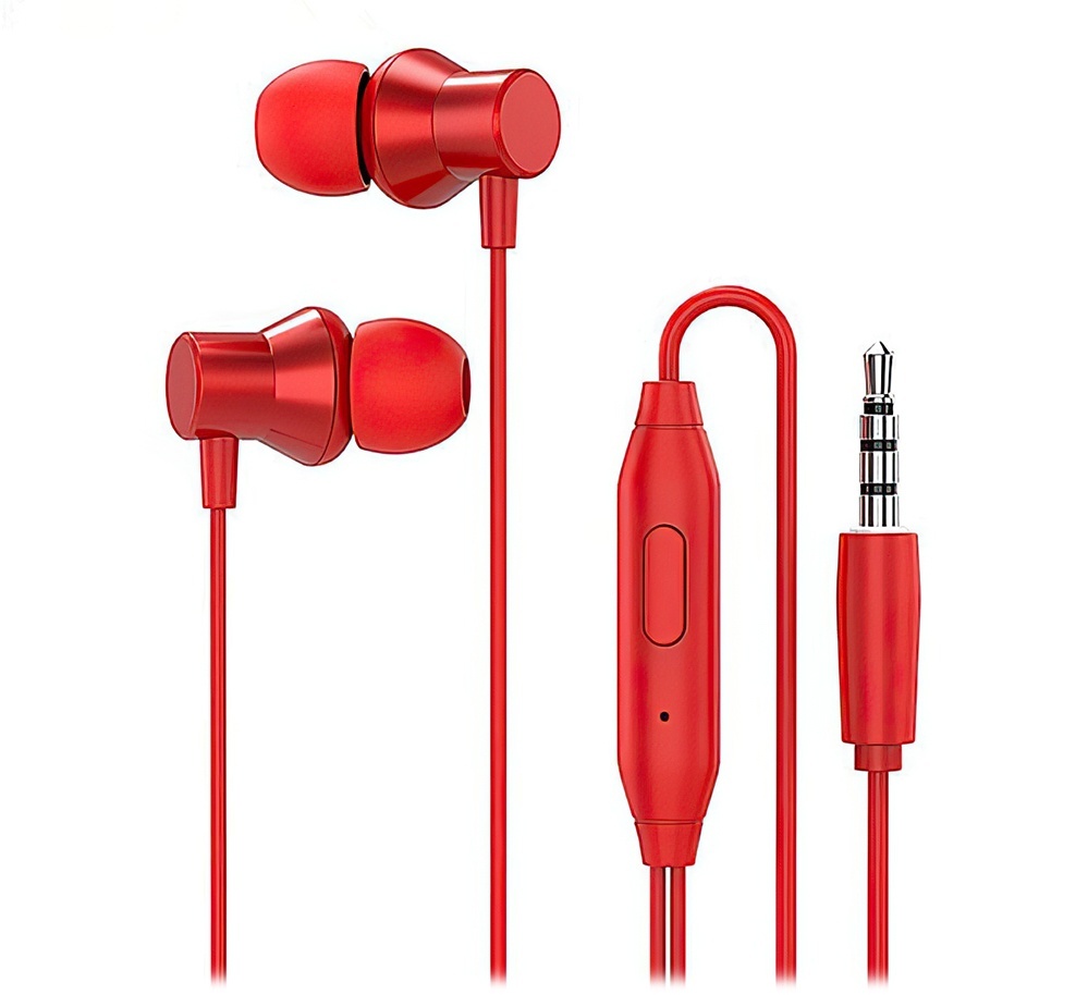 фото Проводные наушники lenovo metal earphone hf130 red