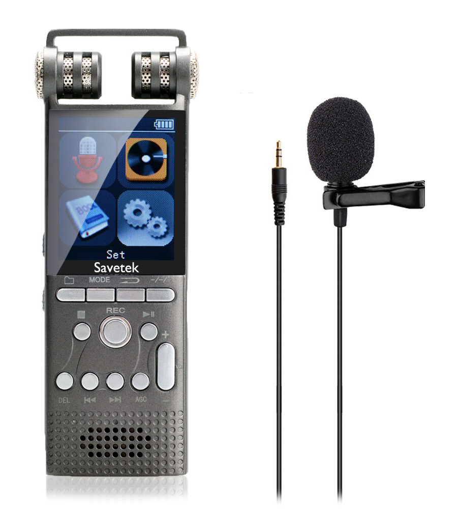 Профессиональный цифровой диктофон Savetek GS-R06 16GB цифровой диктофон ambertek vr307 8 гб