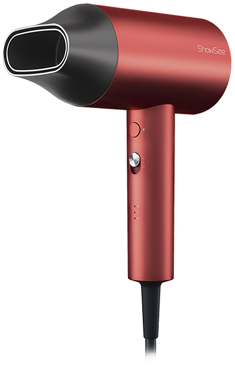 Компактный фен для волос с системой ионизации Xiaomi ShowSee Hair Dryer (A5-R) EU Red фен для волос xiaomi showsee constant temperature hair dryer red a5 r