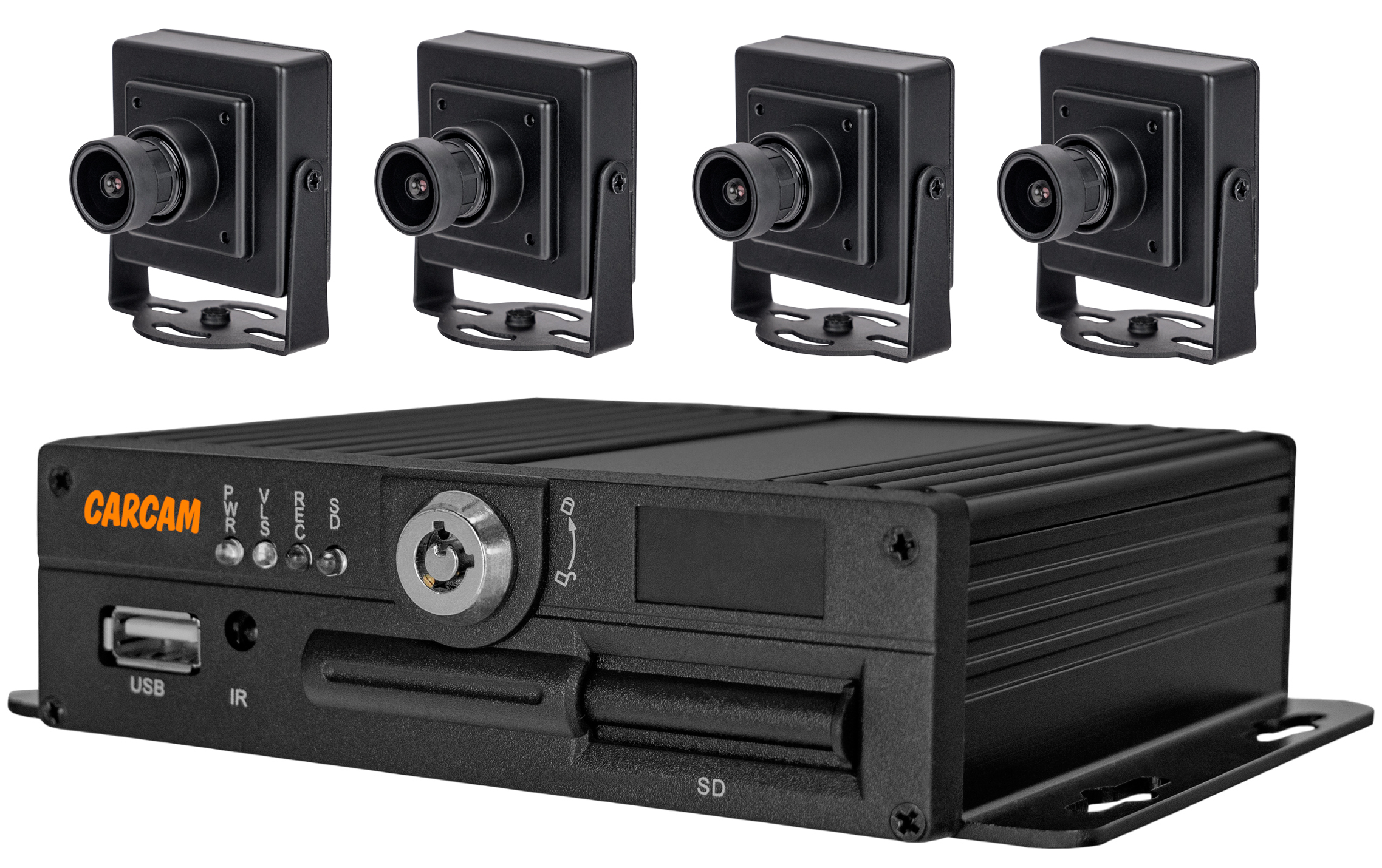Комплект мониторинга транспорта CARCAM MVR KIT 4411/166X4 комплект видеонаблюдения carcam 4ch xvr kit 3004 2075x4