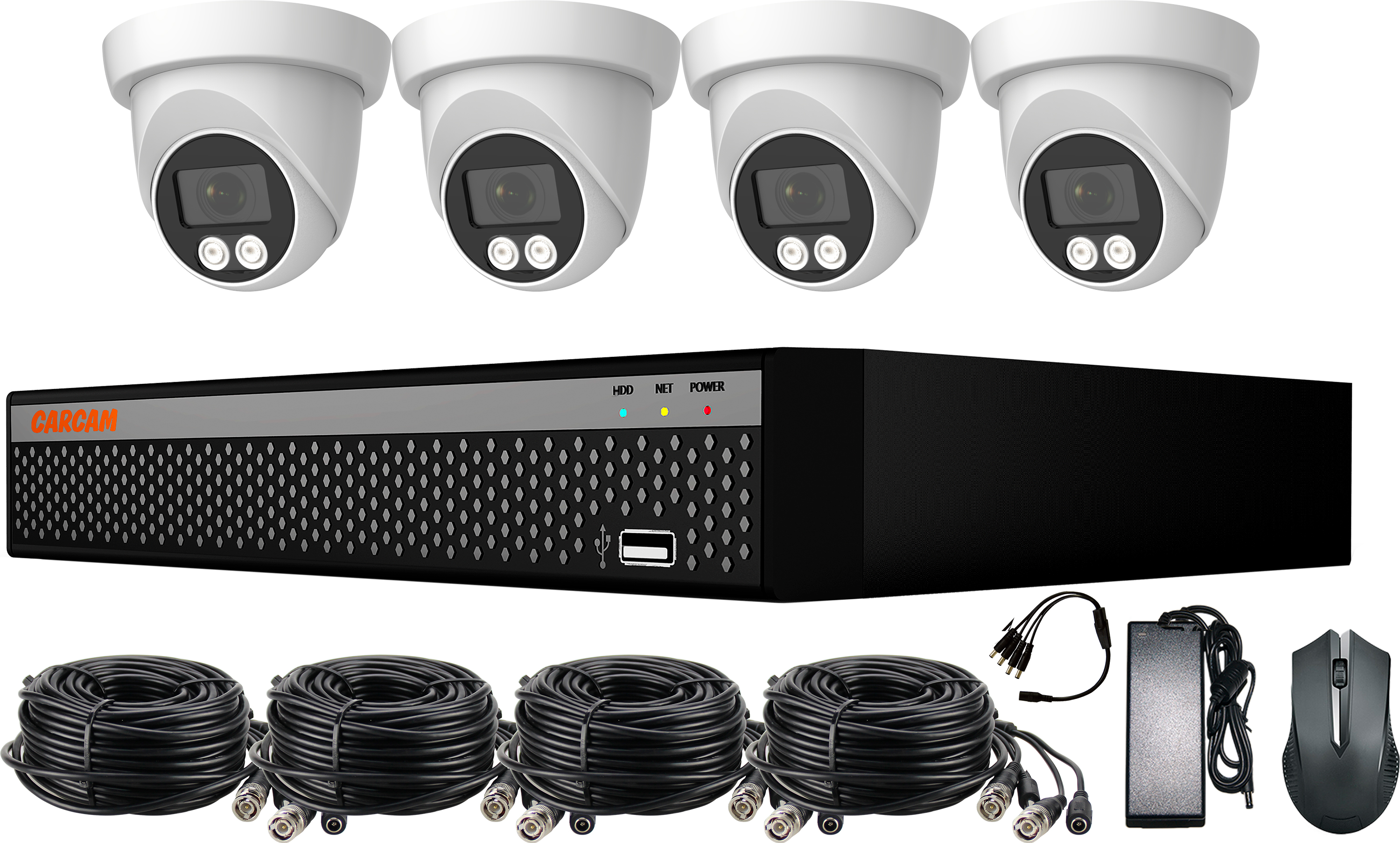 Комплект видеонаблюдения CARCAM 4CH XVR Kit 2004 беспроводной комплект видеонаблюдения carcam 4ch wifi nvr kit 1080 4 lcd