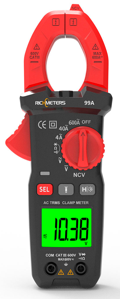 Цифровые клещи RichMeters RM99A, Тестеры и мультиметры 