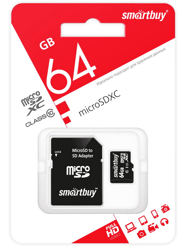 SmartBuy 64GB microSDXC Class10 LE SmartBuy - фото 1