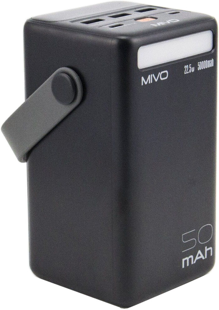 Внешний аккумулятор Mivo MB-500Q Powerbank 50000 Mah 22.5W внешний аккумулятор на 50000 мач ansty ap 026 фонарик дисплей белый