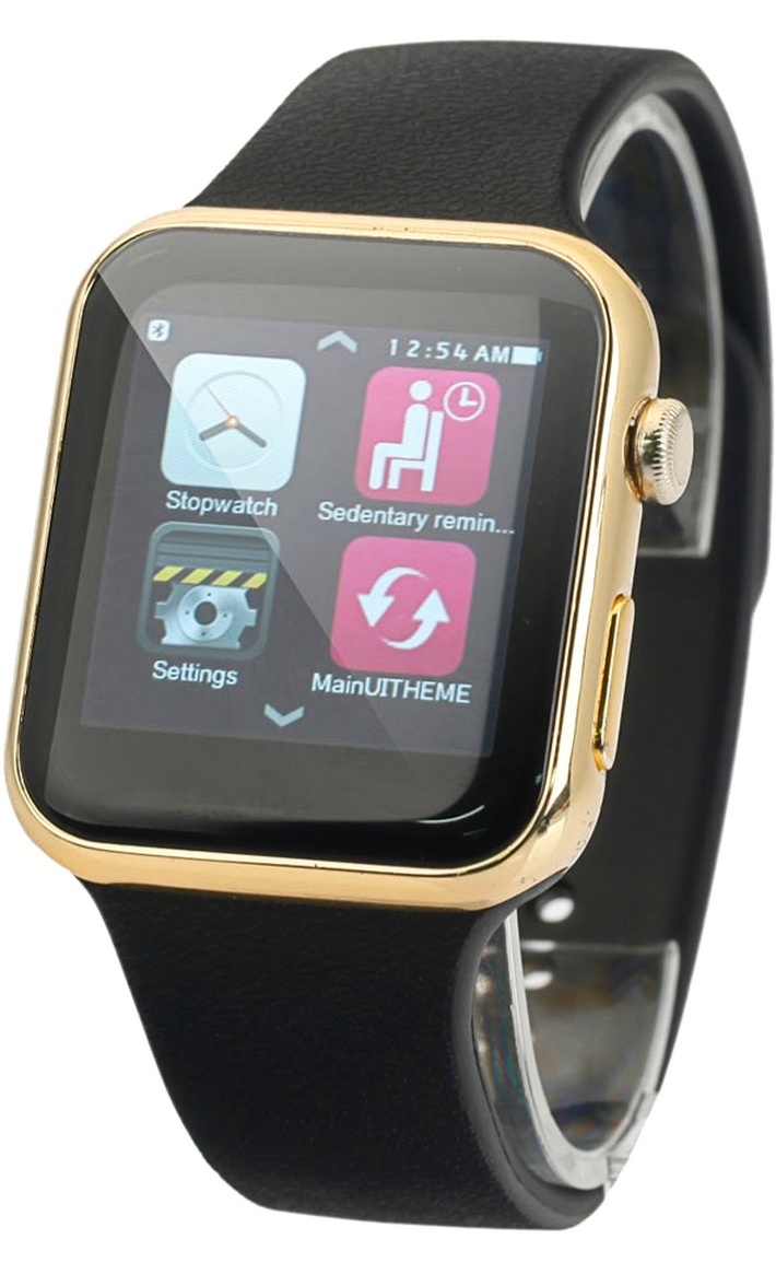 фото Часы carcam smart watch a9 gold - черная кожа
