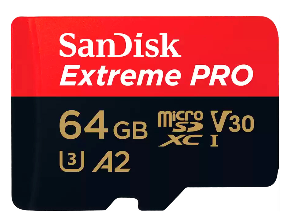 Карта памяти SanDisk Extreme Pro 64GB microSDXC UHS-I with Adapter (SDSQXCU-064G-GN6MA) карта памяти cf 64gb sandisk extreme pro 160 150 mb s