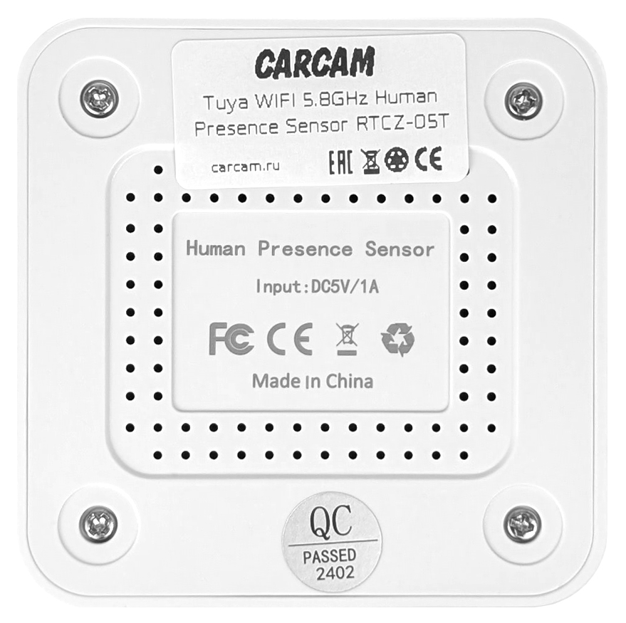 Купить CARCAM Tuya WIFI 5.8GHz Human Presence Sensor RTCZ-05T