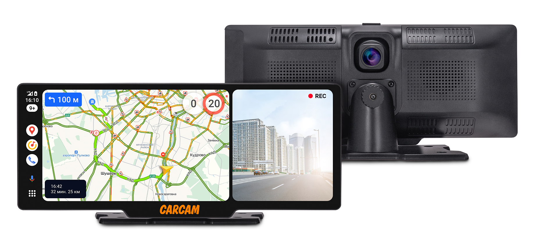 Автомобильный видеорегистратор  CARCAM Carplay and Android Auto GPS Dashboard DVR A3 автомобильный видеорегистратор carcam r2s