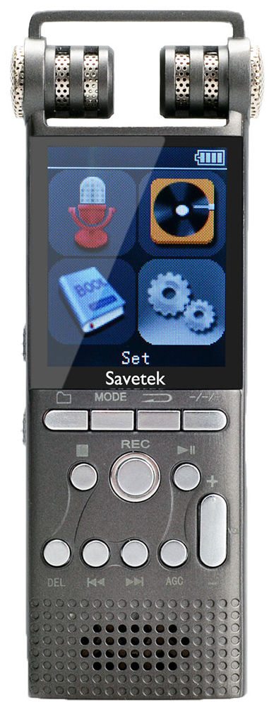 Профессиональный цифровой диктофон Savetek GS-R06 32GB профессиональный цифровой диктофон с двойным стерео микрофоном savetek t60 16gb