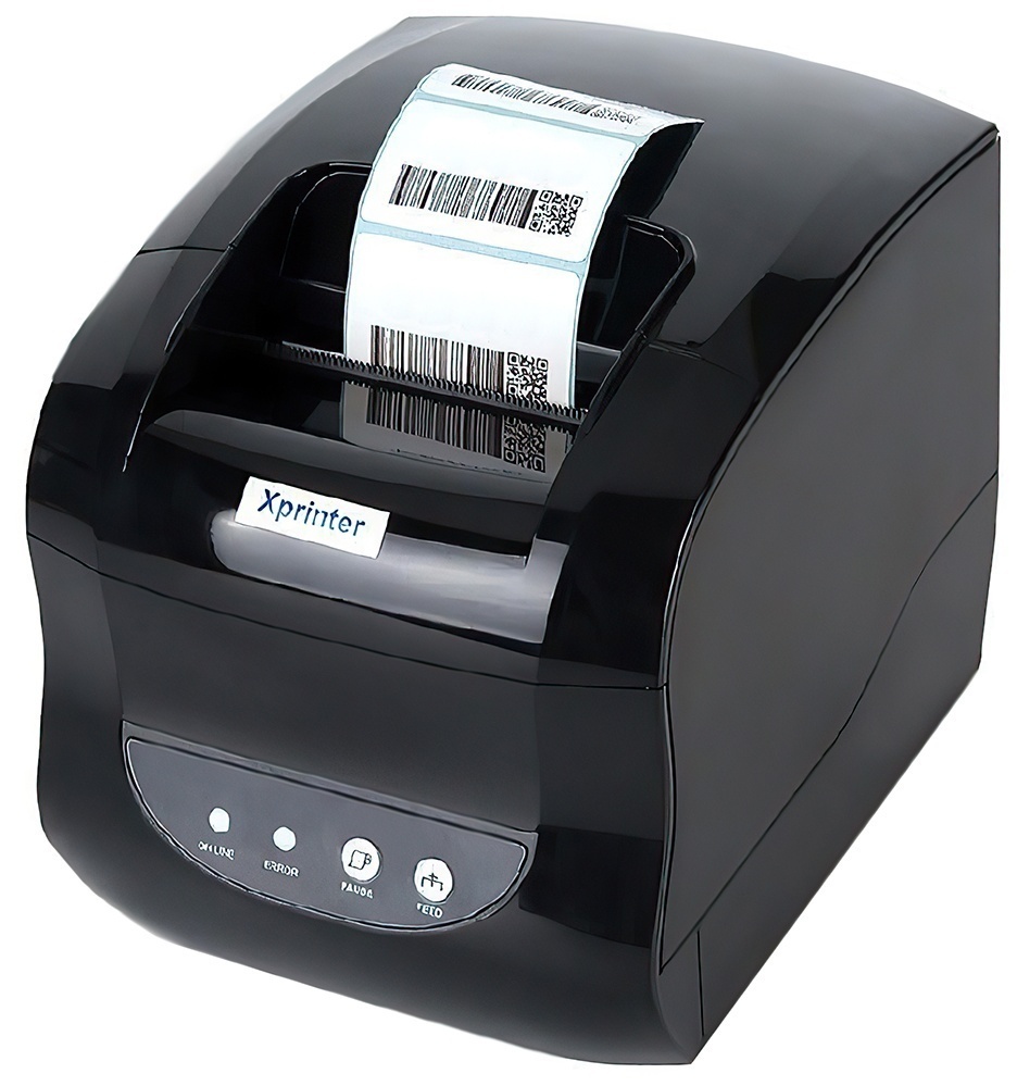Портативный принтер этикеток Xprinter XP-365B (USB, LAN) Черный портативный принтер этикеток xprinter xp 370b usb