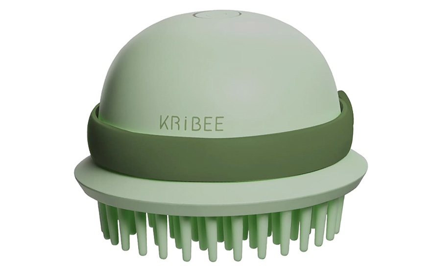 фото Массажная расчёска для волос xiaomi kribee electric massage comb green