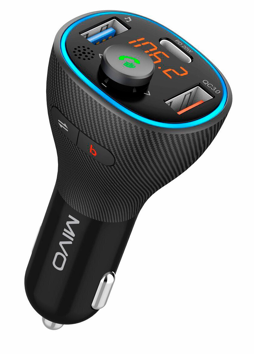 Автомобильный FM- модулятор с Bluetooth  Mivo MF-05 автомобильный fm передатчик mp3 плеер bluetooth hands free телефон музыка u диск тип прикуриватель