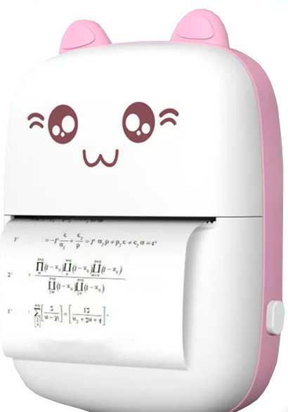 Портативный мини принтер Mini Printer X1 Pink карманный принтер paperang bt беспроводной принтер портативный термопринтер 300 точек на дюйм для фото изображения квитанция memo note label наклейка