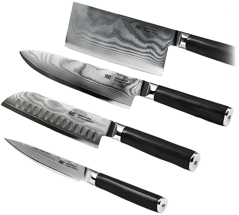 Купить Xiaomi HuoHou Damascus Kitchen Knife Set (HU0297)