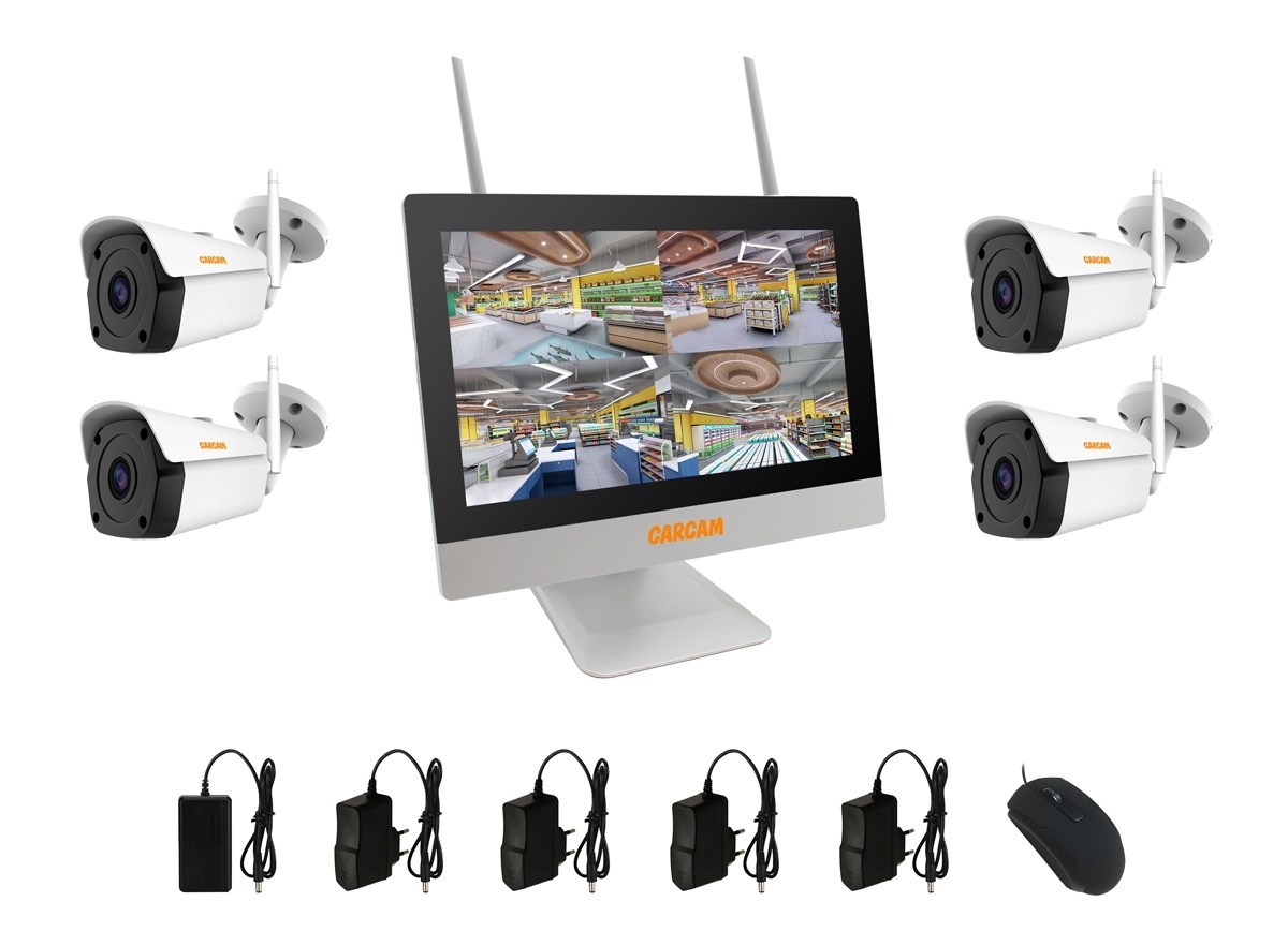 Готовый комплект видеонаблюдения CARCAM KIT-5M LCD 4 камеры