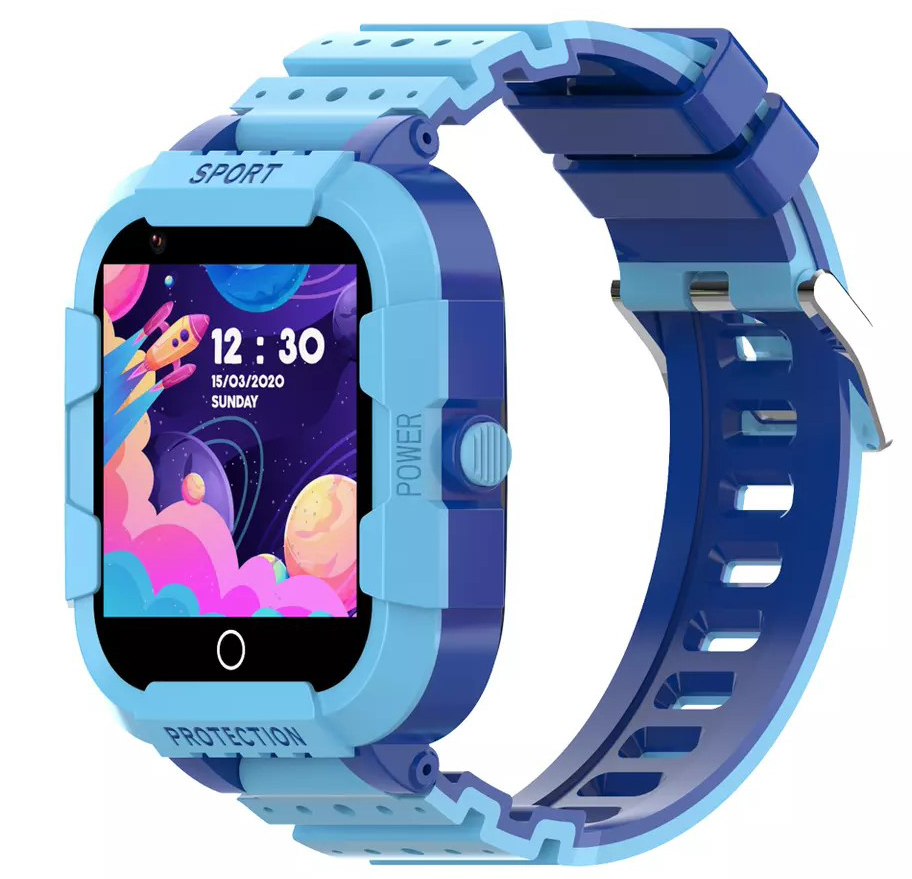 Детские 4G LTE смарт-часы с камерой и GPS-трекером WONLEX KT12 BLUE Wonlex