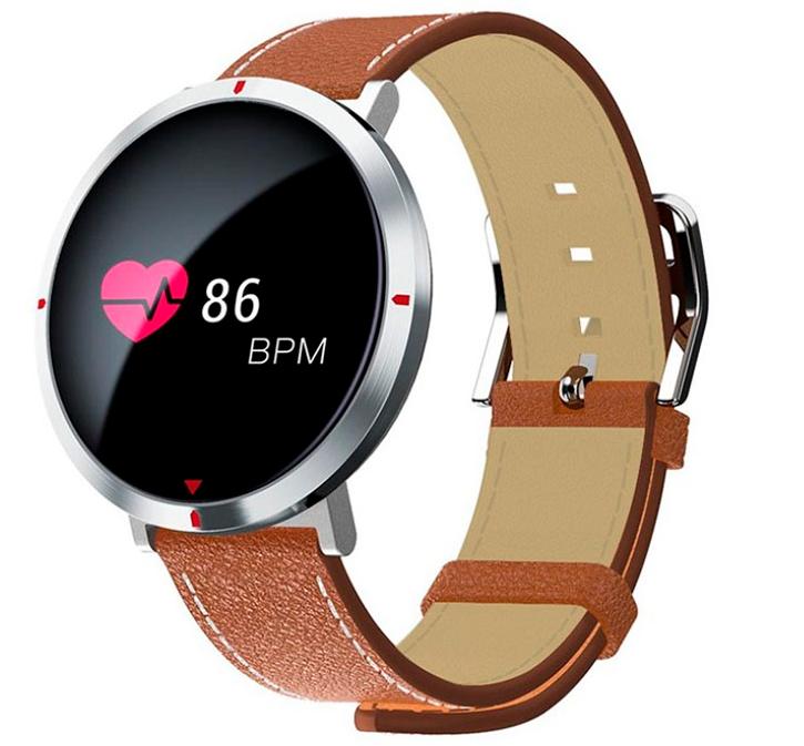 фото Часы carcam smart watch s2 коричневая кожа
