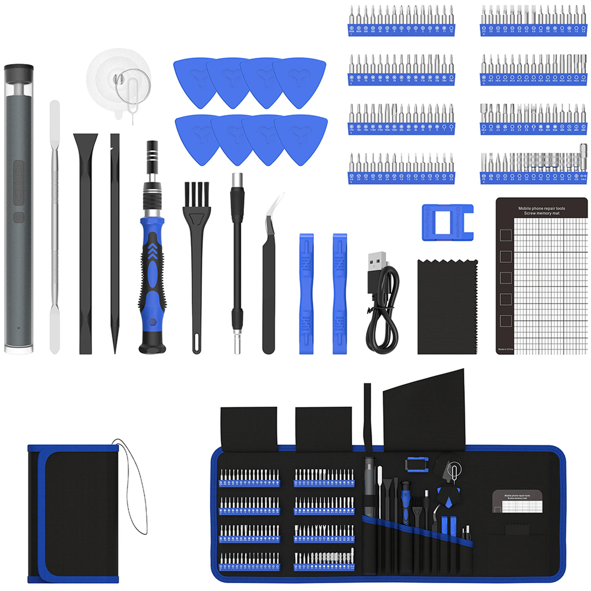 Купить Xiaomi Electric Screwdriver Set 144 in 1 (XMMTELEB144IN1) Blue