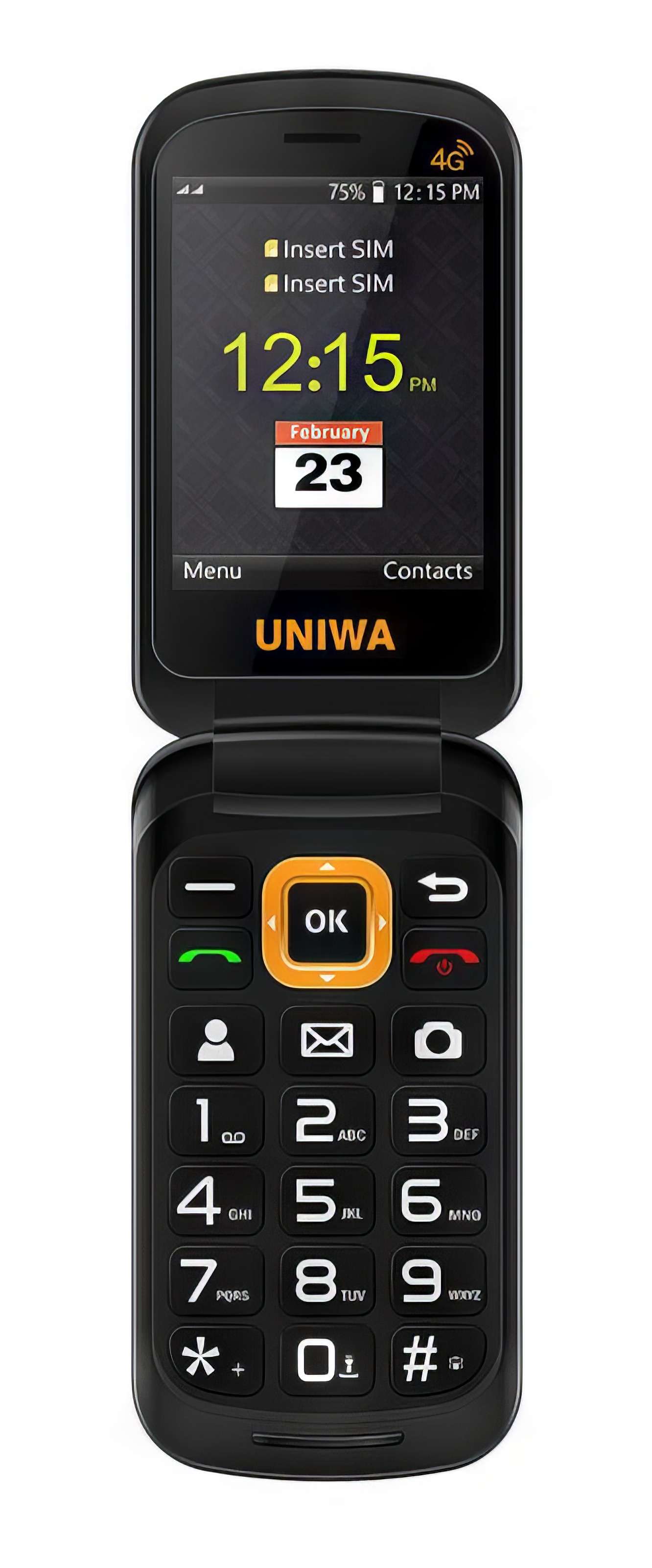 Мобильный телефон UNIWA V909T Flip Phone Gray мобильный телефон nokia