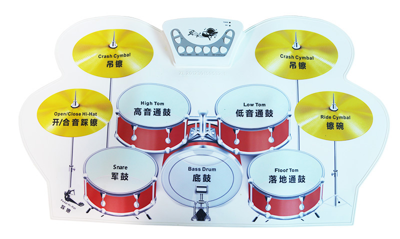 Портативная барабанная установка Usb Midi Roll Up Drum Kit W1008M KONIX - фото 1