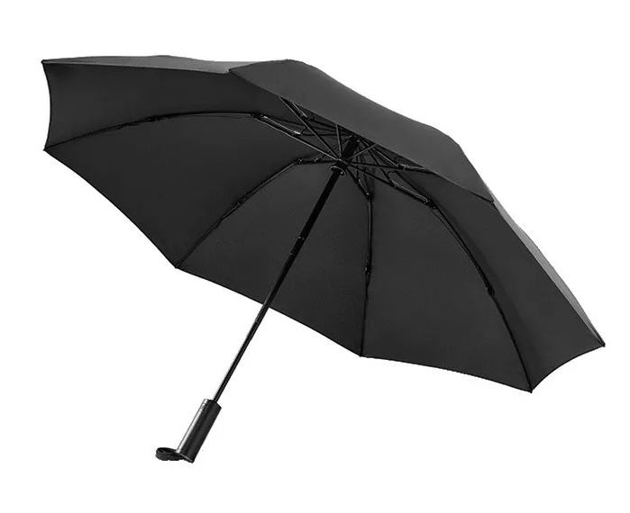Зонт с светодиодным фонариком Xiaomi 90 Points Automatic Umbrella With LED Flashlight Black зонт xiaomi 90 points all purpose umbrella 90cotnt1807u grey